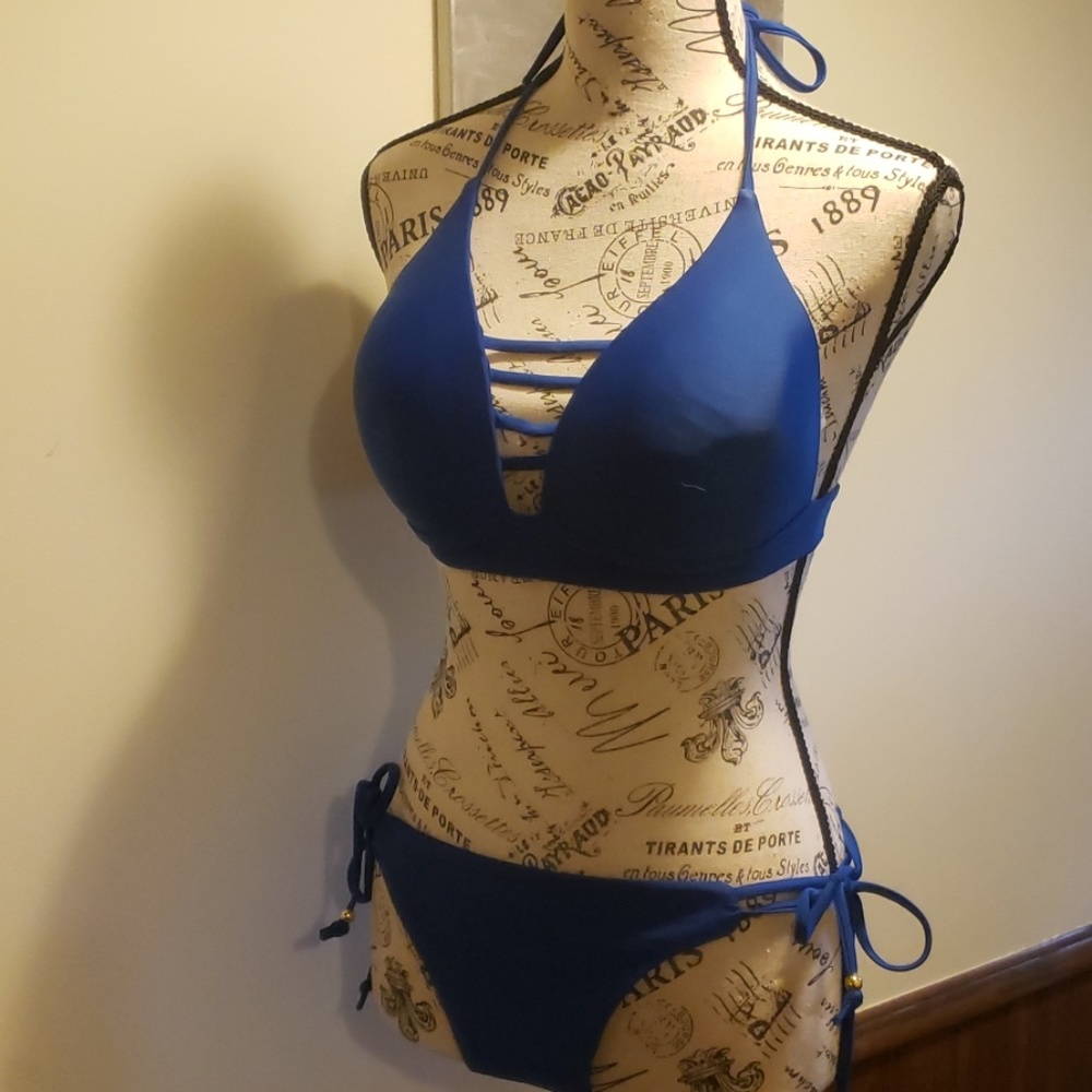 Strappy Royal Blue Bikini